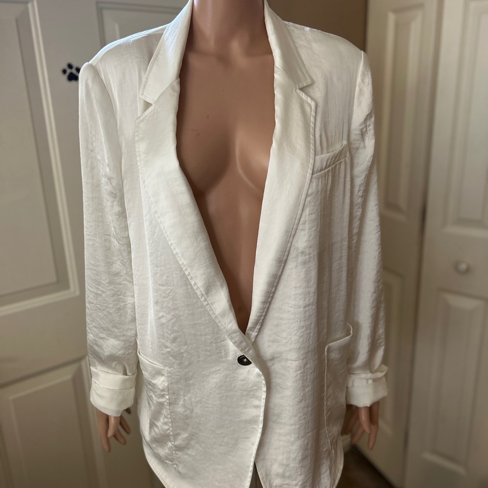 DKNY White Blazer Jacket size 16
